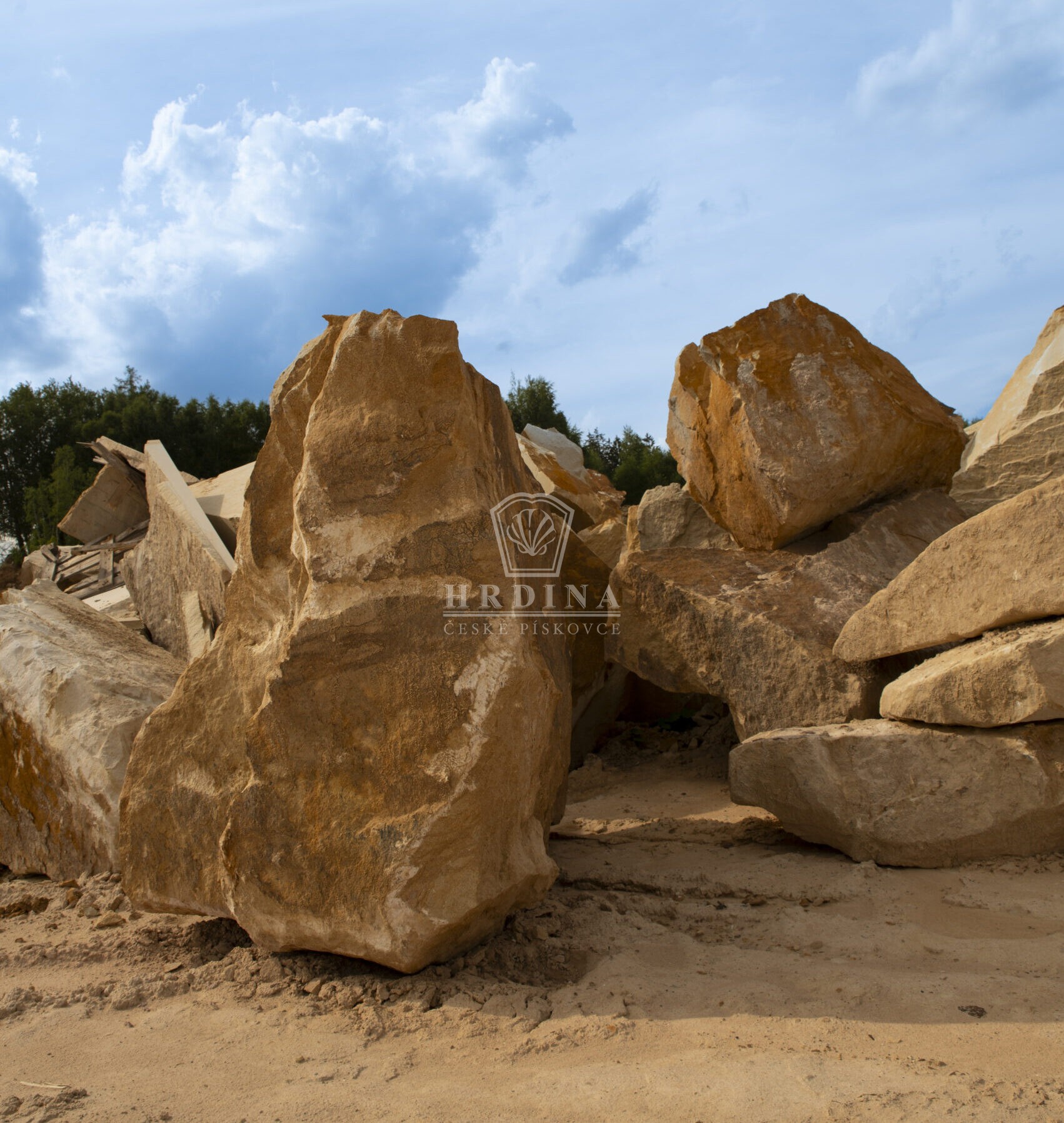 kamenolom Vyhnánov, pískovcové kameny