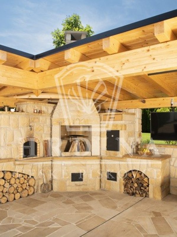 zahradní kuchyně z pískovce